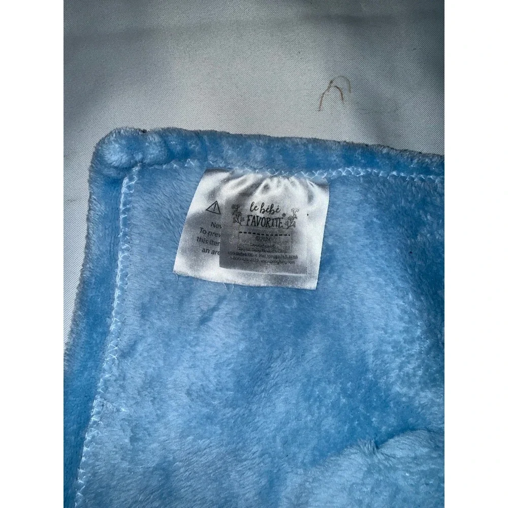 Le Bebe Favorite Blue Moon Baby‎ Security Blanket Plush Lovey Soother 11x11